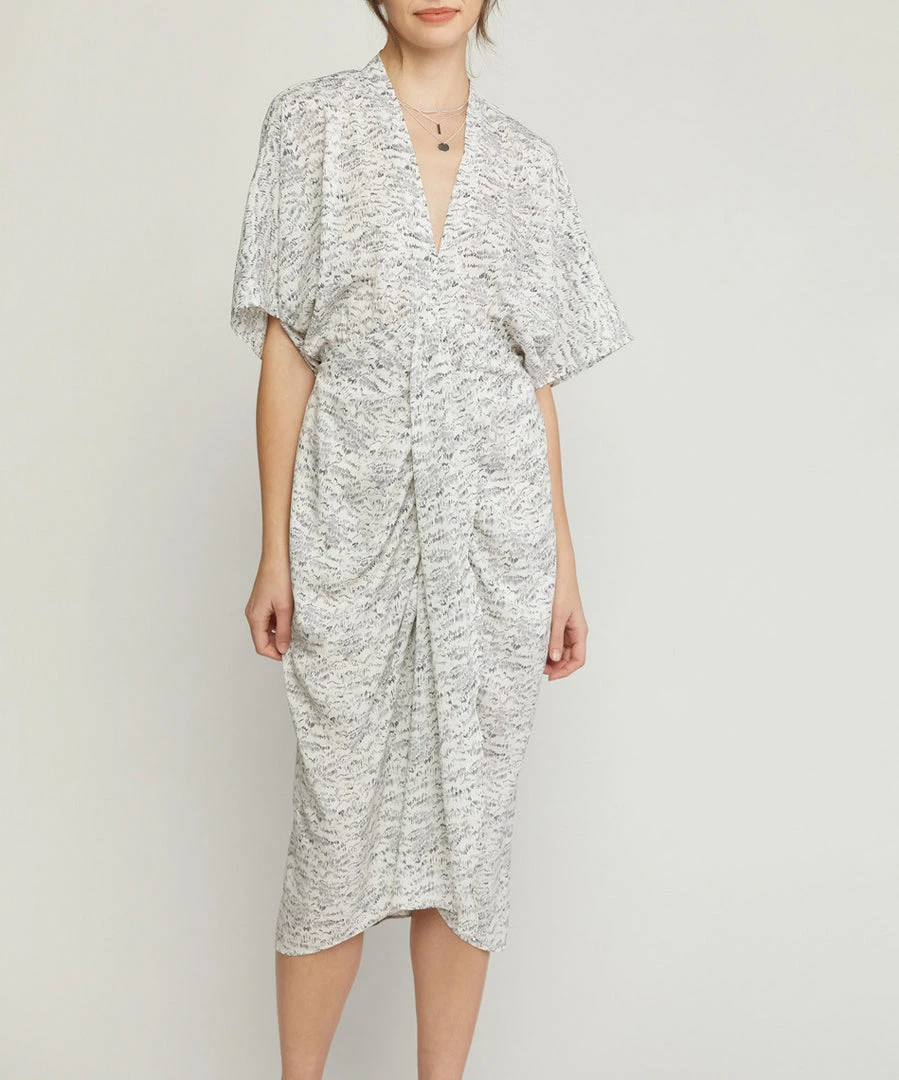 She She Boutique V-Neck Midi Dress - Ivory 3 She She Boutique V-Neck Midi Dress - Ivory