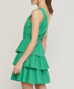 She She Boutique CLOTHING One Shoulder Dress - Green