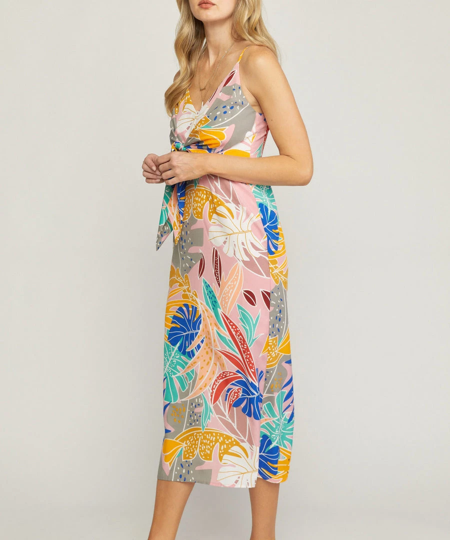 She She Boutique CLOTHING Floral Midi Dress - Pink Combo 4 She She Boutique CLOTHING Floral Midi Dress - Pink Combo