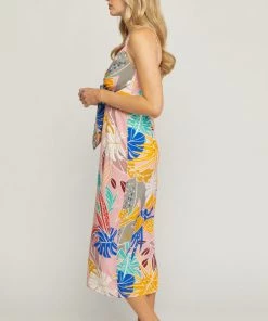 She She Boutique CLOTHING Floral Midi Dress - Pink Combo 8 She She Boutique CLOTHING Floral Midi Dress - Pink Combo