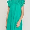 She She Boutique Pintuck Detail Dress- Green
