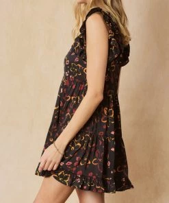 She She Boutique Satin Floral Dress - Black 8 She She Boutique Satin Floral Dress - Black