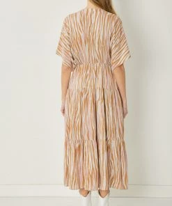 She She Boutique Zebra Print Maxi Dress - Camel 9 She She Boutique Zebra Print Maxi Dress - Camel