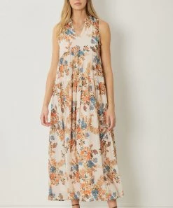 She She Boutique Floral Maxi Dress - Natural