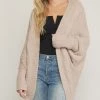 She She Boutique Open Front Sweater Cardigan - Sand