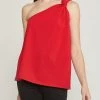 She She Boutique One Shoulder Top - Black OR Red CLOTHING
