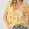 She She Boutique CLOTHING Floral Top - Orange Combo OR Pink Combo