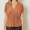 She She Boutique V-Neck Top - Black OR Spice