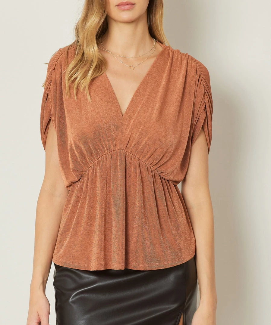 She She Boutique V-Neck Top - Black OR Spice 3 She She Boutique V-Neck Top - Black OR Spice