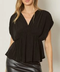 She She Boutique V-Neck Top - Black OR Spice 14 She She Boutique V-Neck Top - Black OR Spice