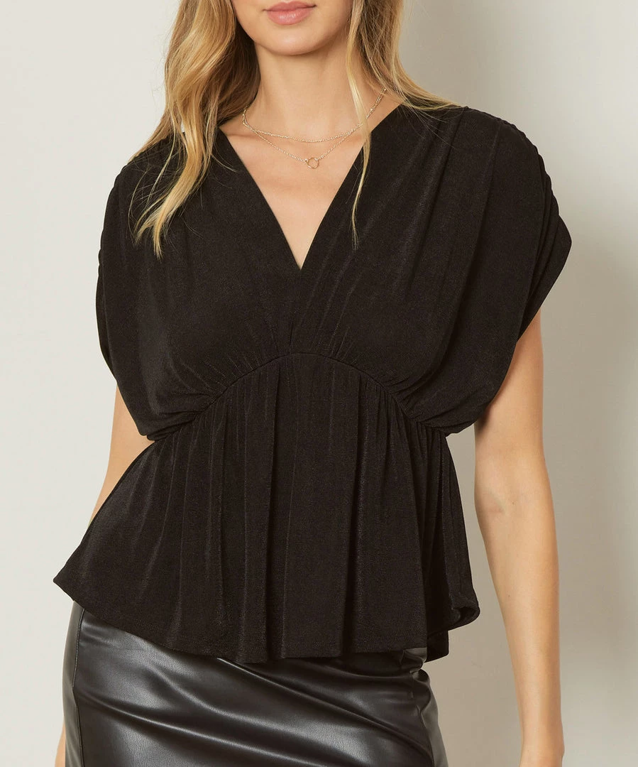 She She Boutique V-Neck Top - Black OR Spice 7 She She Boutique V-Neck Top - Black OR Spice