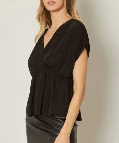 She She Boutique V-Neck Top - Black OR Spice 15 She She Boutique V-Neck Top - Black OR Spice
