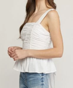 She She Boutique Tie Back Sleeveless Top - Pink OR White