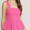 She She Boutique Tie Back Sleeveless Top - Pink OR White