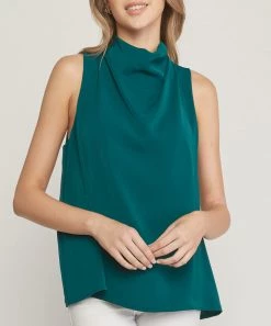 She She Boutique Sleeveless Top - Forest OR Dark Brown