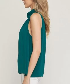 She She Boutique Sleeveless Top - Forest OR Dark Brown