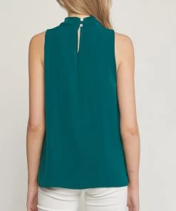 She She Boutique Sleeveless Top - Forest OR Dark Brown