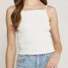 She She Boutique CLOTHING Smocked Sleeveless Top - Off White