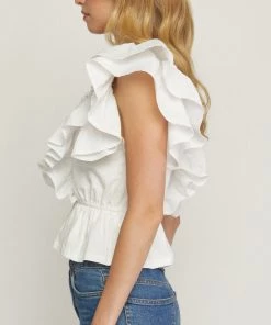 She She Boutique Ruffled Top - Off White