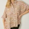 She She Boutique NEW ARRIVALS Zebra Print Top - Camel
