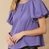 She She Boutique Bubble Sleeve Top - Purple Haze OR Black 1 She She Boutique Bubble Sleeve Top - Purple Haze OR Black