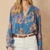 She She Boutique Floral Print Top - Blue OR Black 2 She She Boutique Floral Print Top - Blue OR Black