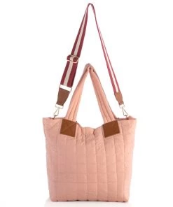 She She Boutique Ezra Nylon Tote Bag - Blush
