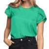 She She Boutique Tulip Sleeve Blouse - Peridot