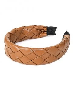 She She Boutique Braided Headband - Brown Or Ivory