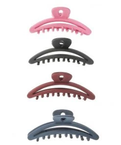 She She Boutique Curved Cutout Hair Claw Clip - Pink, Black, Burgundy OR Navy ACCESSORIES