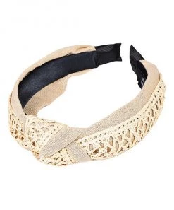 She She Boutique ACCESSORIES Rattan Woven Headband - Pink, Green OR Beige