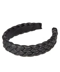 She She Boutique ACCESSORIES Skinny Braided Headband -Black OR Ivory