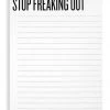 She She Boutique Notepad - Stop Freaking Out