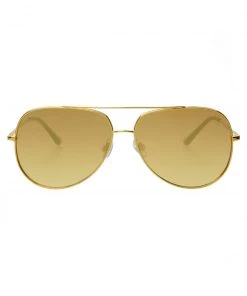 She She Boutique Freyrs Max Aviator Sunglasses - Gold Mirror ACCESSORIES
