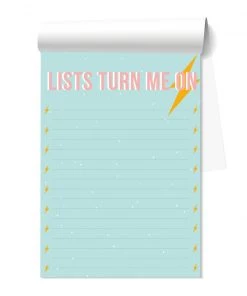 She She Boutique GIFTS Notepad - Lists Turn Me On