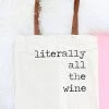 She She Boutique Canvas Tote Bag - All The Wine GIFTS