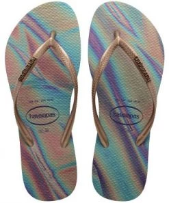 She She Boutique Havaianas Slim Palette Flow Flip Flops - Crocus Rose, Ashley Blue, Sand Grey/Golden OR Sand Grey