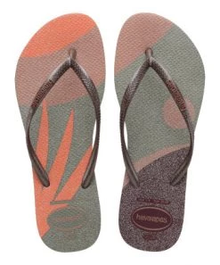 She She Boutique Havaianas Slim Palette Flow Flip Flops - Crocus Rose, Ashley Blue, Sand Grey/Golden OR Sand Grey