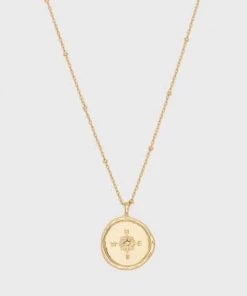Gorjana Compass Coin Necklace - Gold JEWELRY