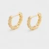 Gorjana Madison Shimmer Huggies - Gold JEWELRY