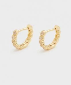 Gorjana Madison Shimmer Huggies - Gold JEWELRY