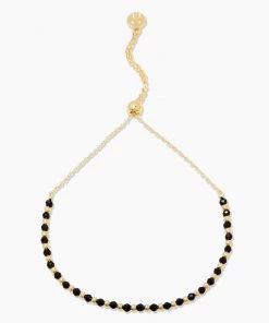 She She Boutique JEWELRY Gorjana Brooks Bracelet Power Gemstone - Gold/Black Onyx