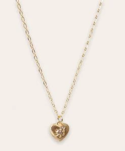 She She Boutique Undone Gold Necklace - Flat Curb, Rope, Crescent, Evil Eye, Flower, Heart, Medallion, Star Medallion OR Star Tag JEWELRY