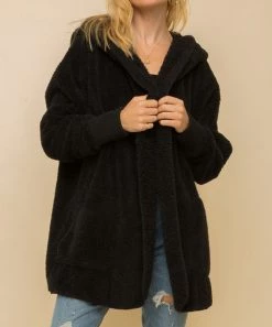 She She Boutique Sherpa Jacket - Black