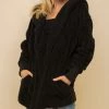 She She Boutique Sherpa Jacket - Black