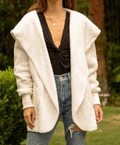 She She Boutique CLOTHING Sherpa Jacket - Off White