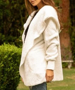 She She Boutique CLOTHING Sherpa Jacket - Off White