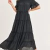 She She Boutique Off The Shoulder Maxi Dress - Black CLOTHING