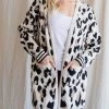 She She Boutique Leopard Cardigan - Ivory