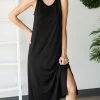 She She Boutique CLOTHING Sleeveless Midi Dress - Black